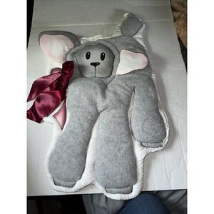 Red Calliope Lamb Sheep Quilted Crib Quilt Baby Cushion Vtg 1991 Rare